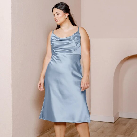 Revelry Skye Midi Satin Dress, Size 8 - Picture 2 of 5